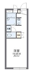 レオパレスヒルサイドテラス 1Kの間取図画像