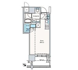ＴＨＥ　ＲＯＰＰＯＮＧＩ　ＴＯＫＹＯ　ＳＵＰＥＲＩＯＲ　ＲＥ 8階1Kの間取り