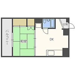 地録ビル・2 ワンルームの間取図画像