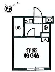 スカイコート武蔵小杉5 1Kの間取図画像