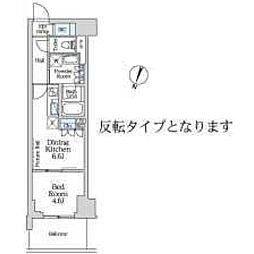 ロイヤルパークス赤羽ノース 4階1DKの間取り