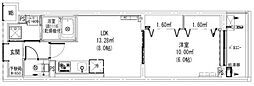 LeafVillage新宿若松 1LDKの間取図画像