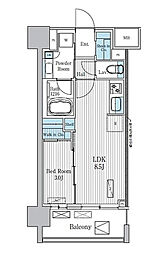 Terra蚕糸の森 1LDKの間取図画像