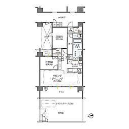 リーフィアレジデンス狛江スタイルアベニュー 2LDKの間取図画像