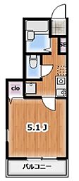 BT野方 1Kの間取図画像