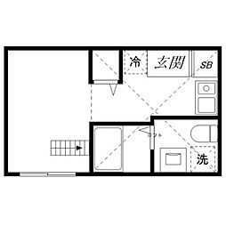 ハーモニーテラス柴又5 ワンルームの間取図画像