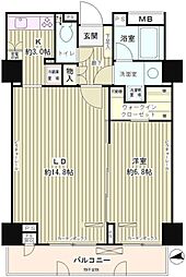 パーク・アヴェニュー神南 1LDKの間取図画像