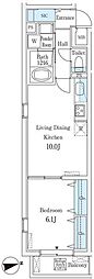 ルーチェ白金 1LDKの間取図画像
