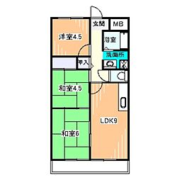 ヤマダマンション 3LDKの間取図画像