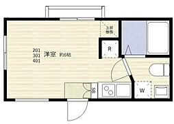 SK門前仲町1 ワンルームの間取図画像