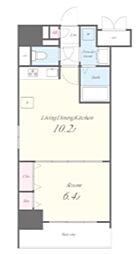 グレイスフルリッチ 9階1LDKの間取り