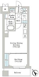 ブリーズ横浜公園 1LDKの間取図画像