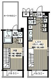 アルビレオ 4階1LDKの間取り