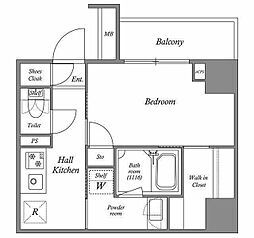 ＡＣＰ Ｒｅｓｉｄｅｎｃｅ 亀戸 3階1Kの間取り