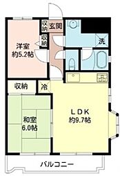 モアシティ浅草 6階2LDKの間取り