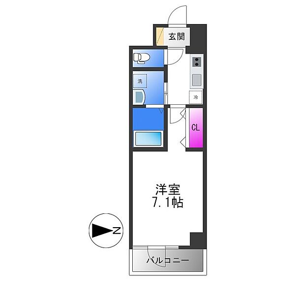 アーバンパーク田辺 ｜大阪府大阪市東住吉区田辺３丁目(賃貸マンション1K・5階・23.53㎡)の写真 その2