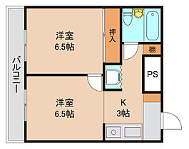 トップ取手第二 203 ｜ 茨城県取手市台宿２丁目18-43（賃貸マンション2K・2階・31.50㎡） その2