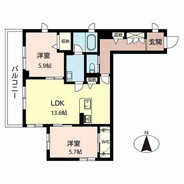 レフィシア西院 0305｜京都府京都市右京区西院高山寺町(賃貸マンション2LDK・3階・64.27㎡)の写真 その2