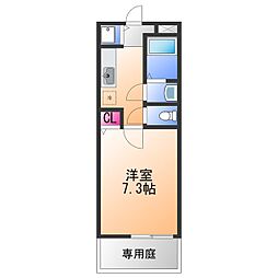 ラ・ユーミン松之浜 1Kの間取図画像