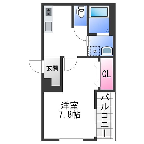 大阪府高石市高師浜３丁目(賃貸アパート1K・2階・29.60㎡)の写真 その2