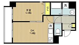 iZAMi 1DKの間取図画像