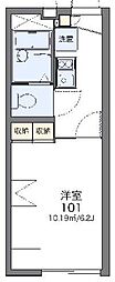 レオパレスファーレ4 1Kの間取図画像