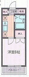 アビタシヨン東林間 1Kの間取図画像