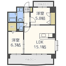 LEGRANDCRU 2LDKの間取図画像