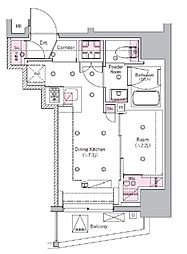 シーフォルム板橋3 4階1DKの間取り