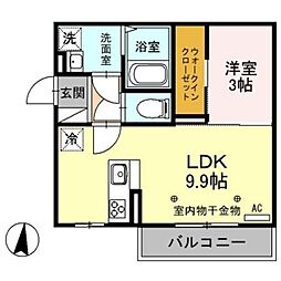 さくらガーデン 1LDKの間取図画像