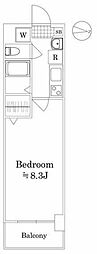 スパシエフィールド川口 1Kの間取図画像