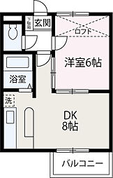 コートヴィラSAKAE 1LDKの間取図画像