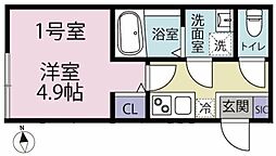 パークメゾン鷺沼 1Kの間取図画像