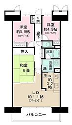 ダイアパレス竹ノ塚2 3LDKの間取図画像