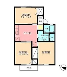 ロイヤルパレス 3DKの間取図画像
