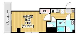 コティ港町 1Kの間取図画像