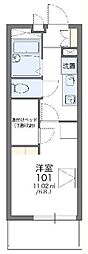 レオパレスプレシャスSRK 1Kの間取図画像