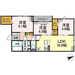 セレスティア一之江 3LDKの間取図画像