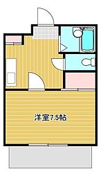 玉学サイドパレス5 1Kの間取図画像