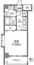 ルクレ森下レジデンス 1Kの間取図画像