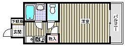 チェリーハイツ 1Kの間取図画像