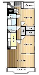 ピュアフィールド新横浜 2LDKの間取図画像