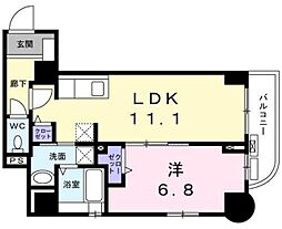 菊水レジデンス綱島2 1LDKの間取図画像