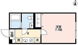 アザーレ・クオン相武台 1階1Kの間取り