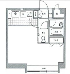 モア南品川 ワンルームの間取図画像