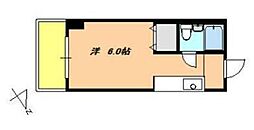 アドラシオン橋本 7階ワンルームの間取り