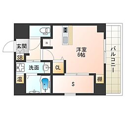 阪急神戸本線 中津駅 徒歩5分の賃貸マンション 3階ワンルームの間取り