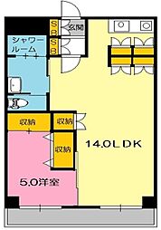 らっくマンション 2階1LDKの間取り