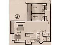 コスモ鳩ケ谷ファーストヴィラージュ 2LDKの間取図画像