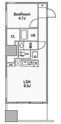 URBANFLATSIkebukuroPremium 1LDKの間取図画像
